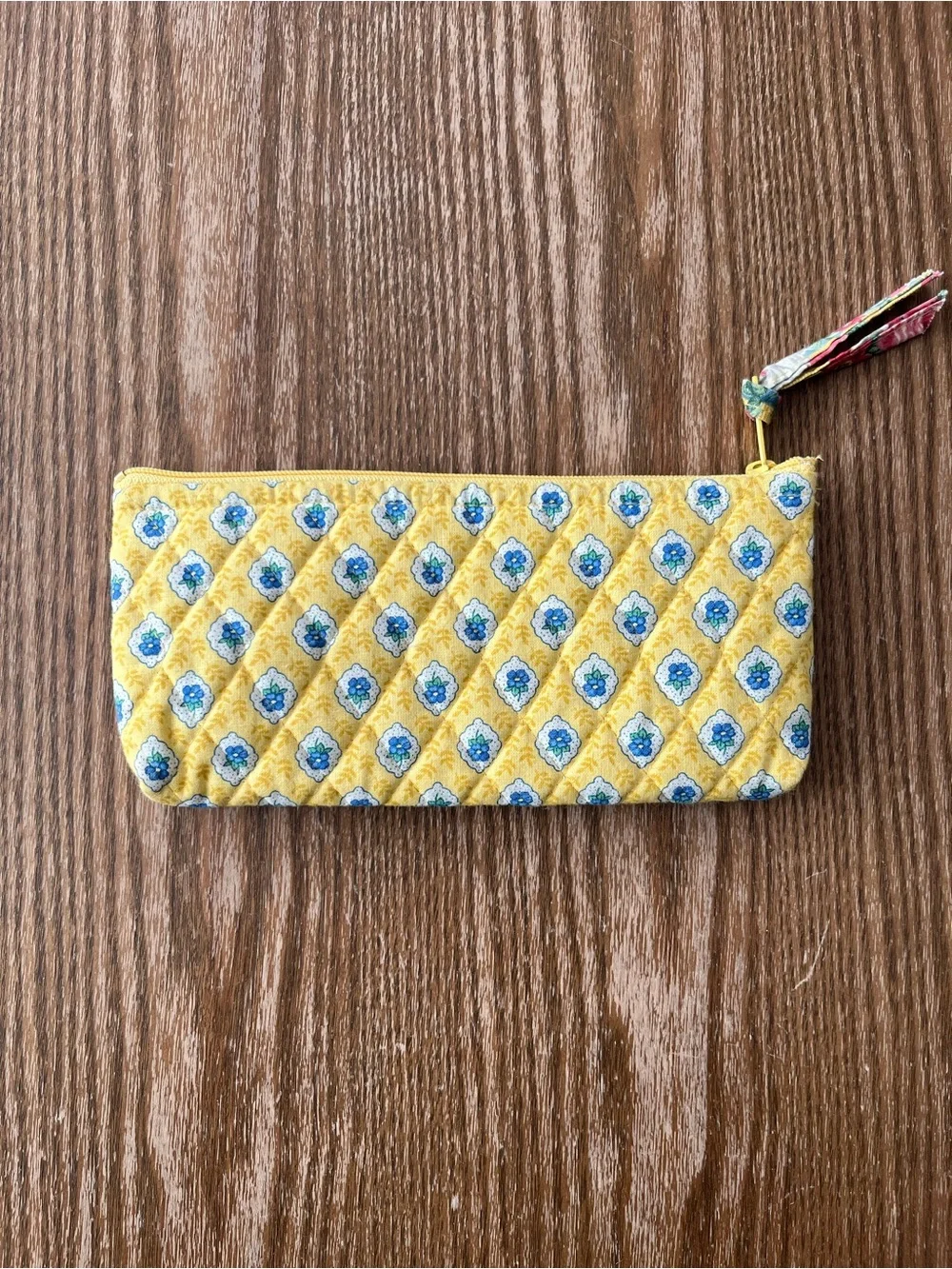 Vintage Vera Bradley Elizabeth Quilted Lined Bag Zipper Pouch